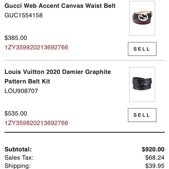 Louis Vuitton 2020 Damier Graphite Pattern Belt Kit Size: M - Picture 12 of 12